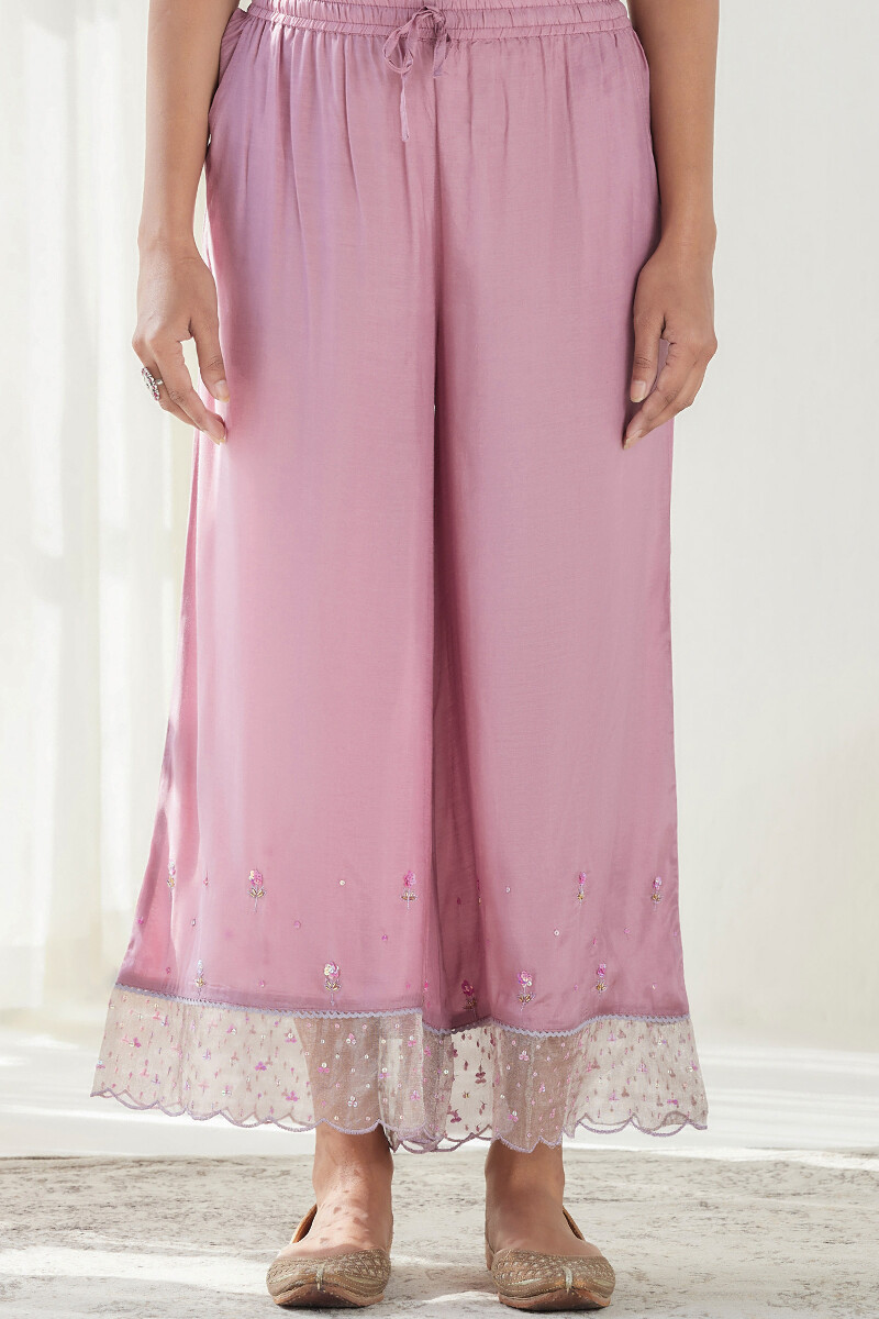 Purple Handcrafted Modal Palazzos