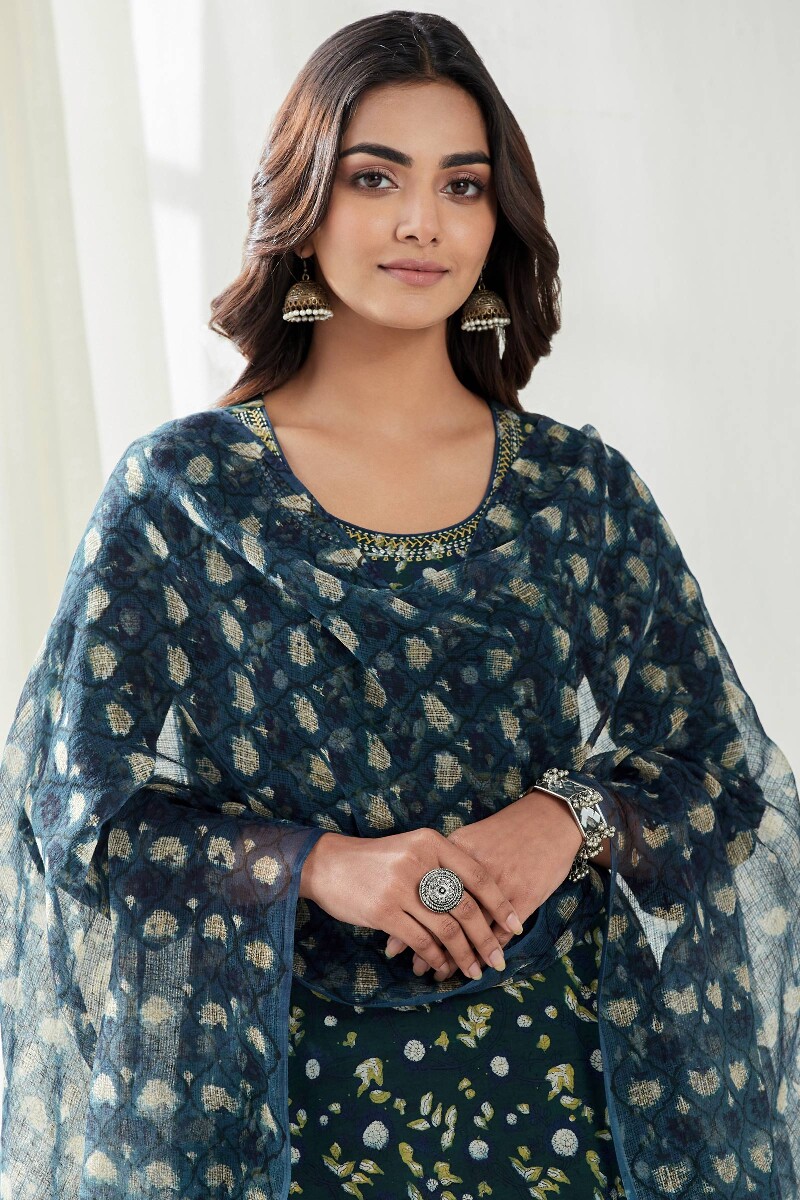 Bagru Hand Block Printed Kota Dupatta