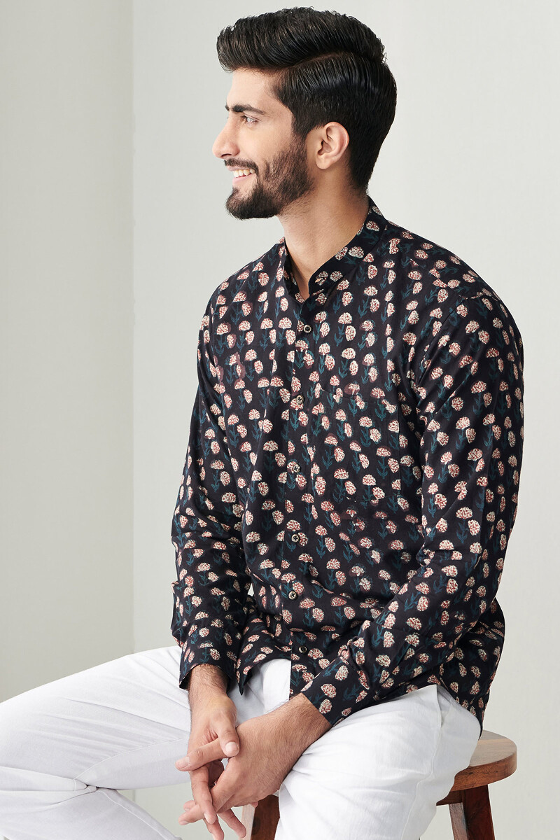 Bagru Hand Block Printed Cotton Shirt