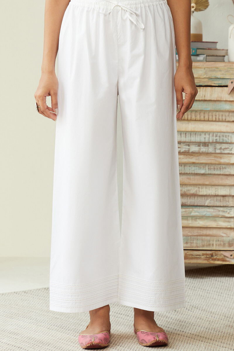 White Handcrafted Cotton Farsi