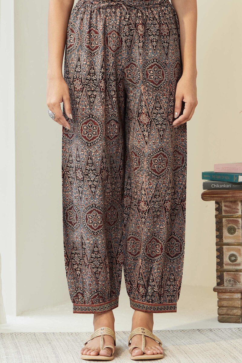 Ajrak Hand Block-Printed Cotton Izhaar Pants