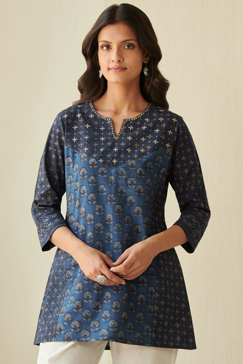 Akola Hand Block-Printed Cotton Top
