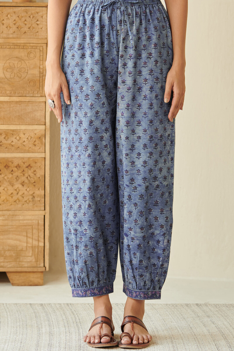 Akola Hand Block Printed Cotton Izhaar Pants