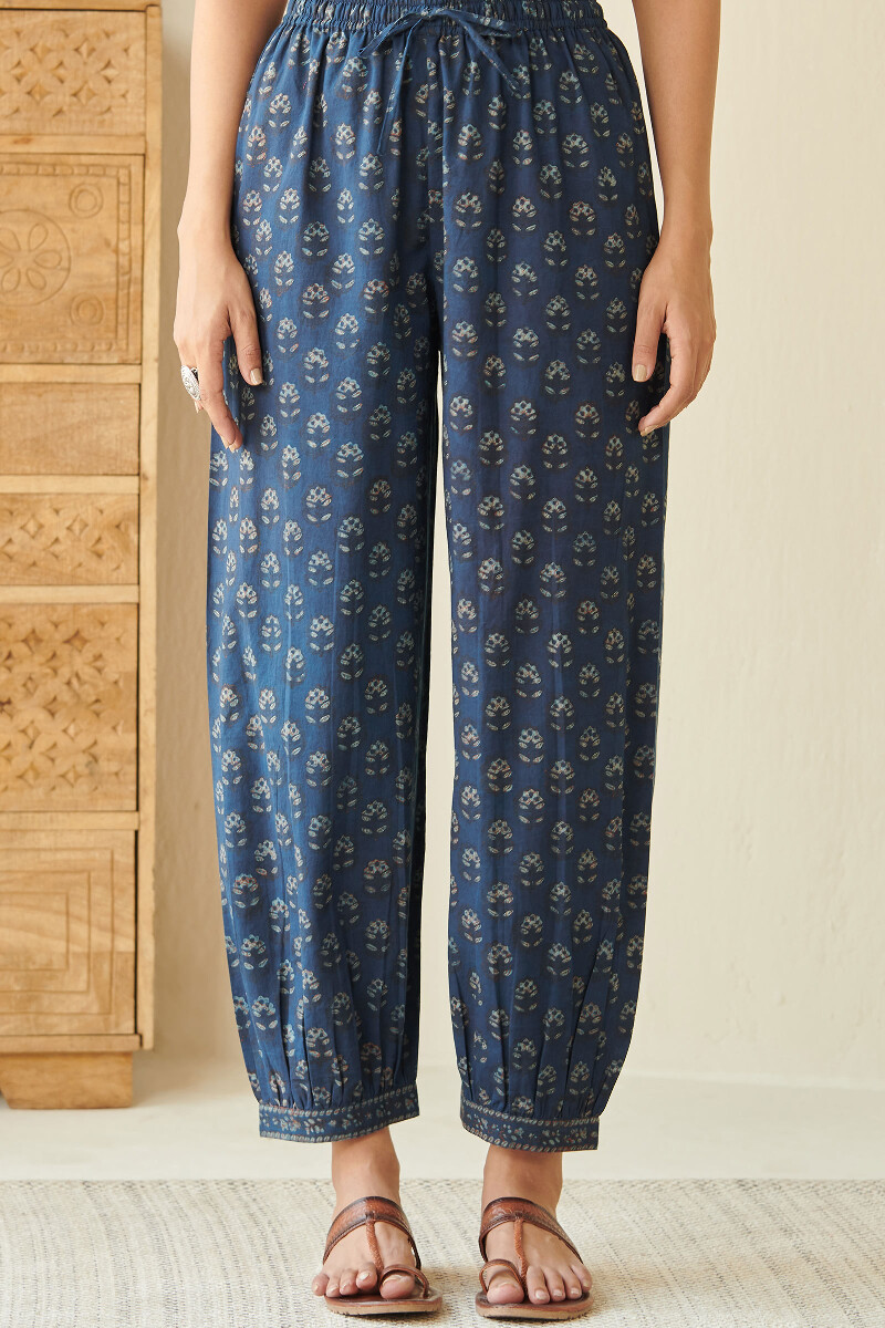 Akola Hand Block Printed Cotton Izhaar Pants