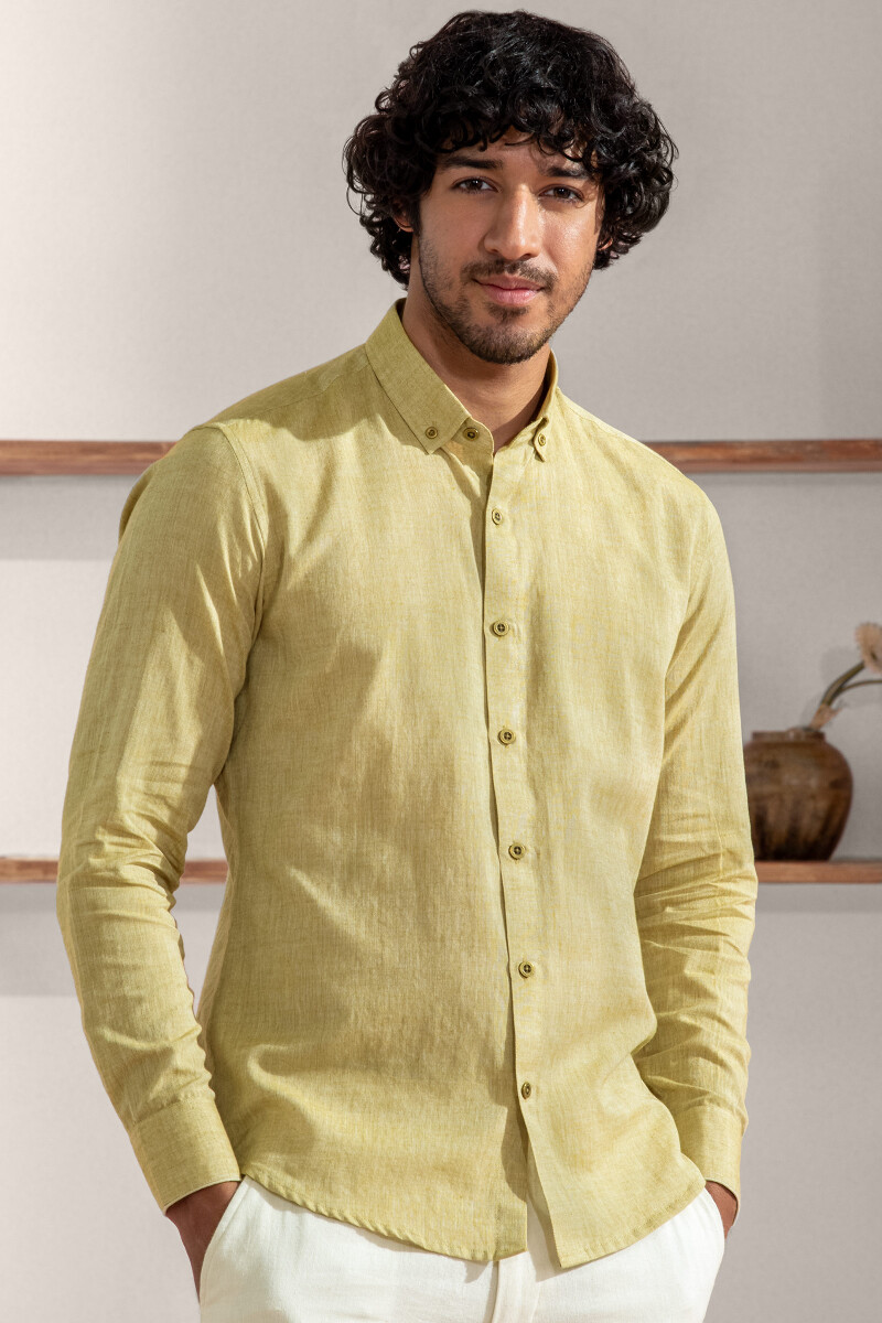 Green Handcrafted Cotton Shirt