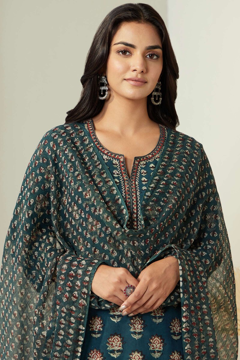 Bagru Hand Block Printed Kota Dupatta