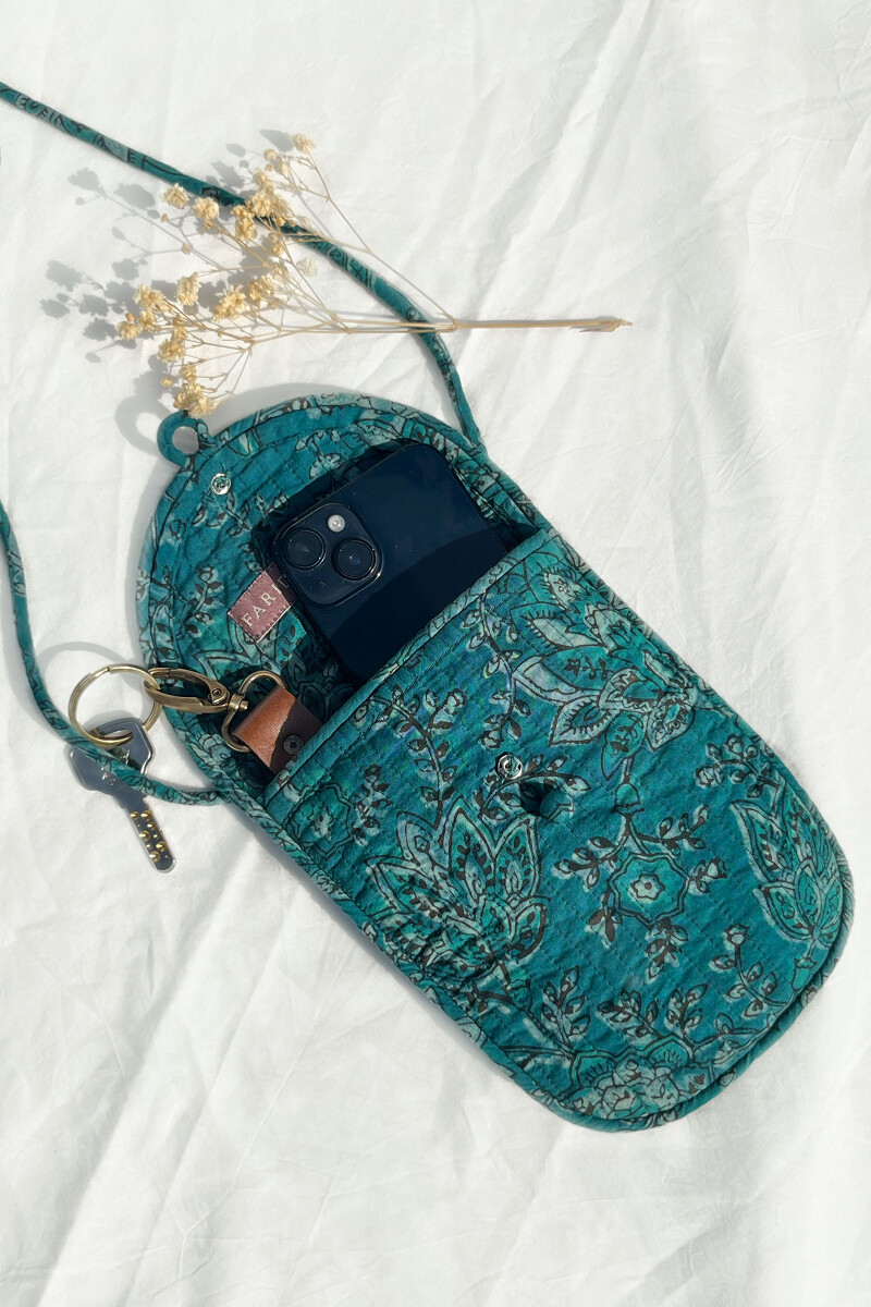 Akola Hand Block-Printed Cotton Sling Bag