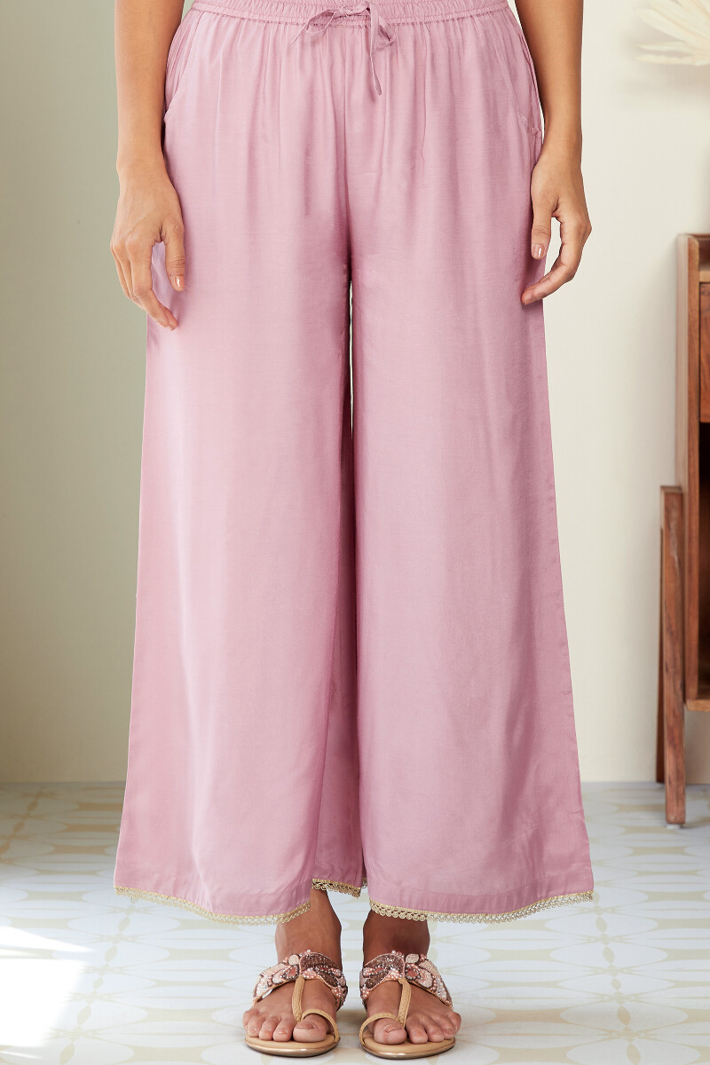 Lavender Handcrafted Modal Palazzo