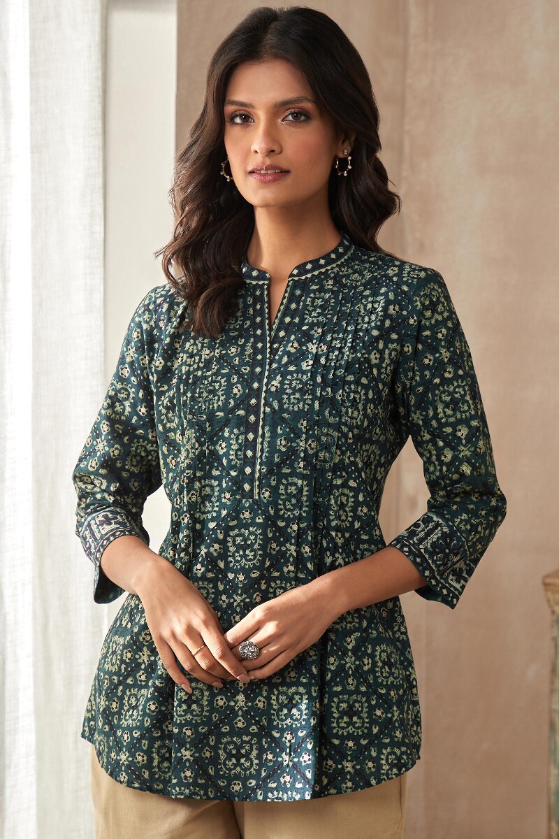 Bagru Hand Block-Printed Cotton Top