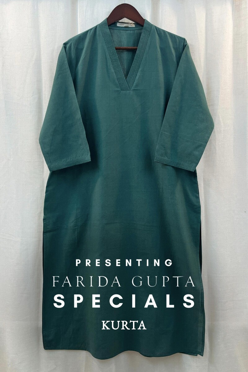 Green Handcrafted Handloom Kurta