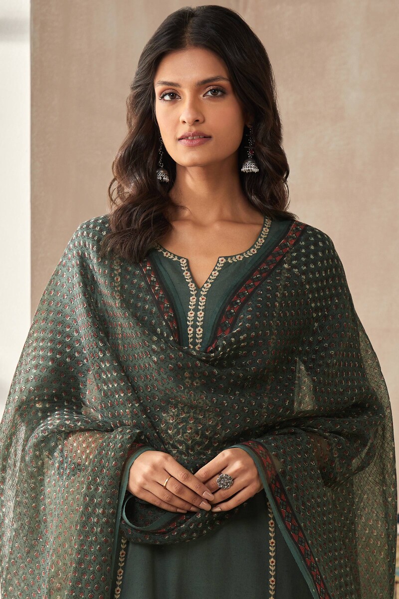 Bagru Hand Block-Printed Kota Dupatta