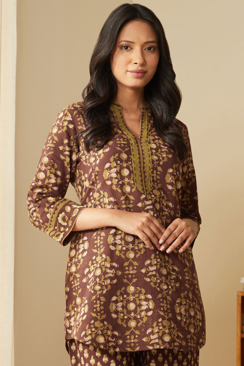 Bagru Hand Block-Printed Cotton Loungewear Set