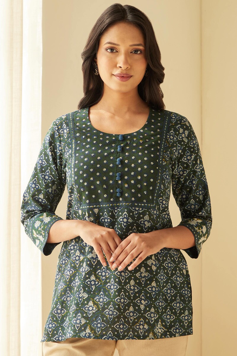Bagru Hand Block-Printed Cotton Top
