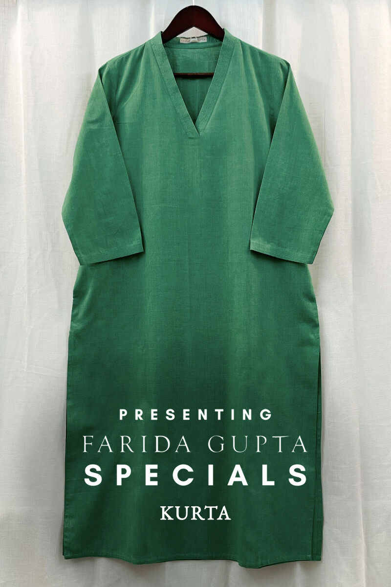 Green Handcrafted Handloom Kurta