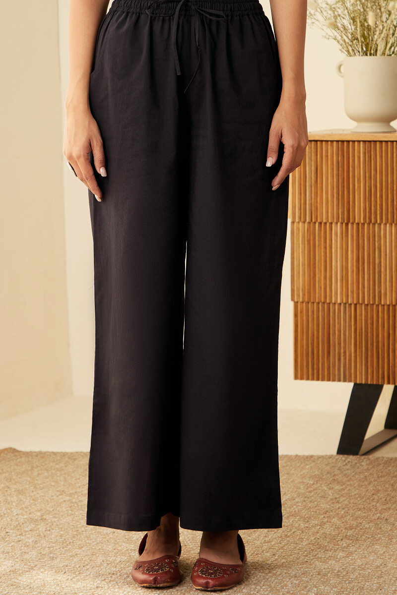 Black Handcrafted Cotton Farsi