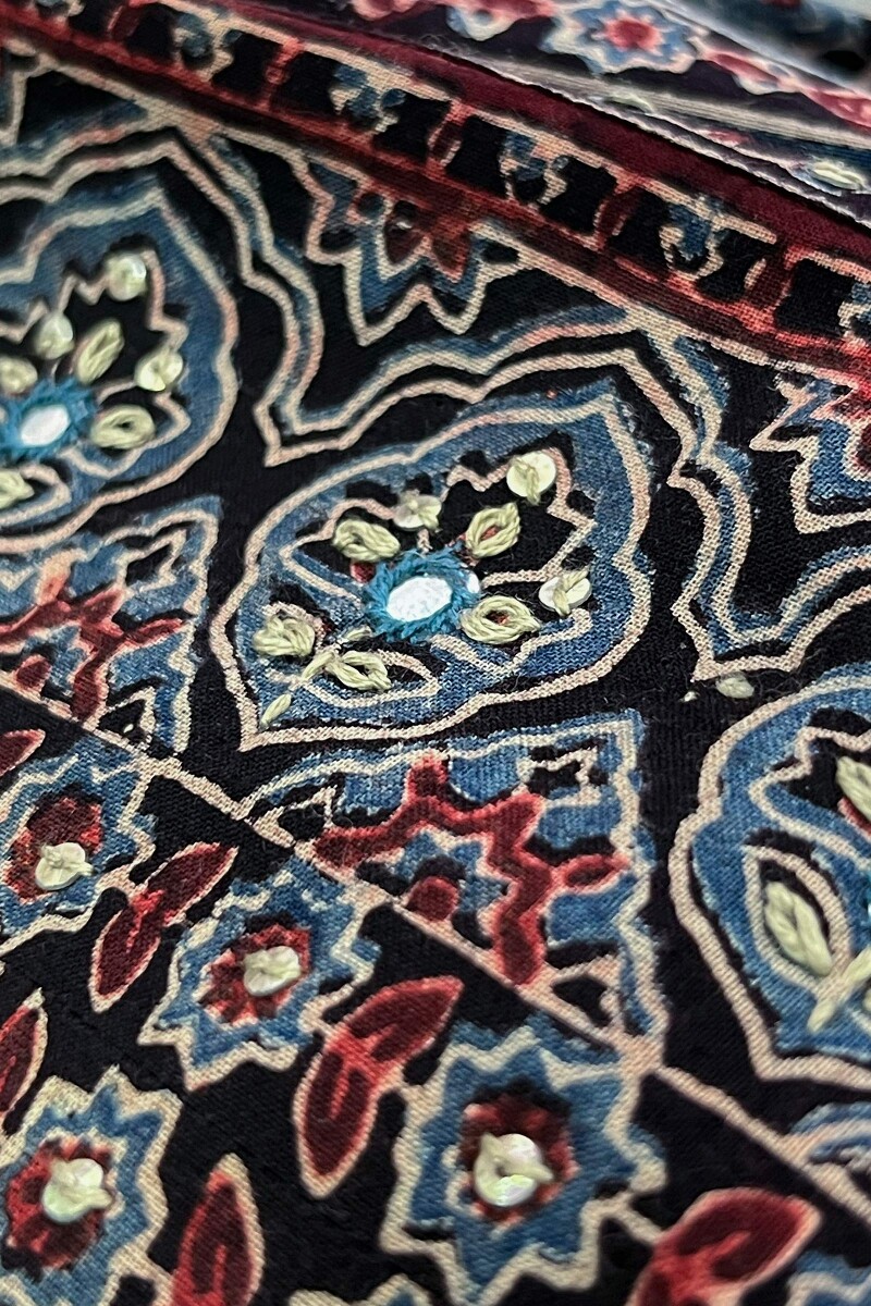 Ajrak Hand Block-Printed Straight Cotton Kurta