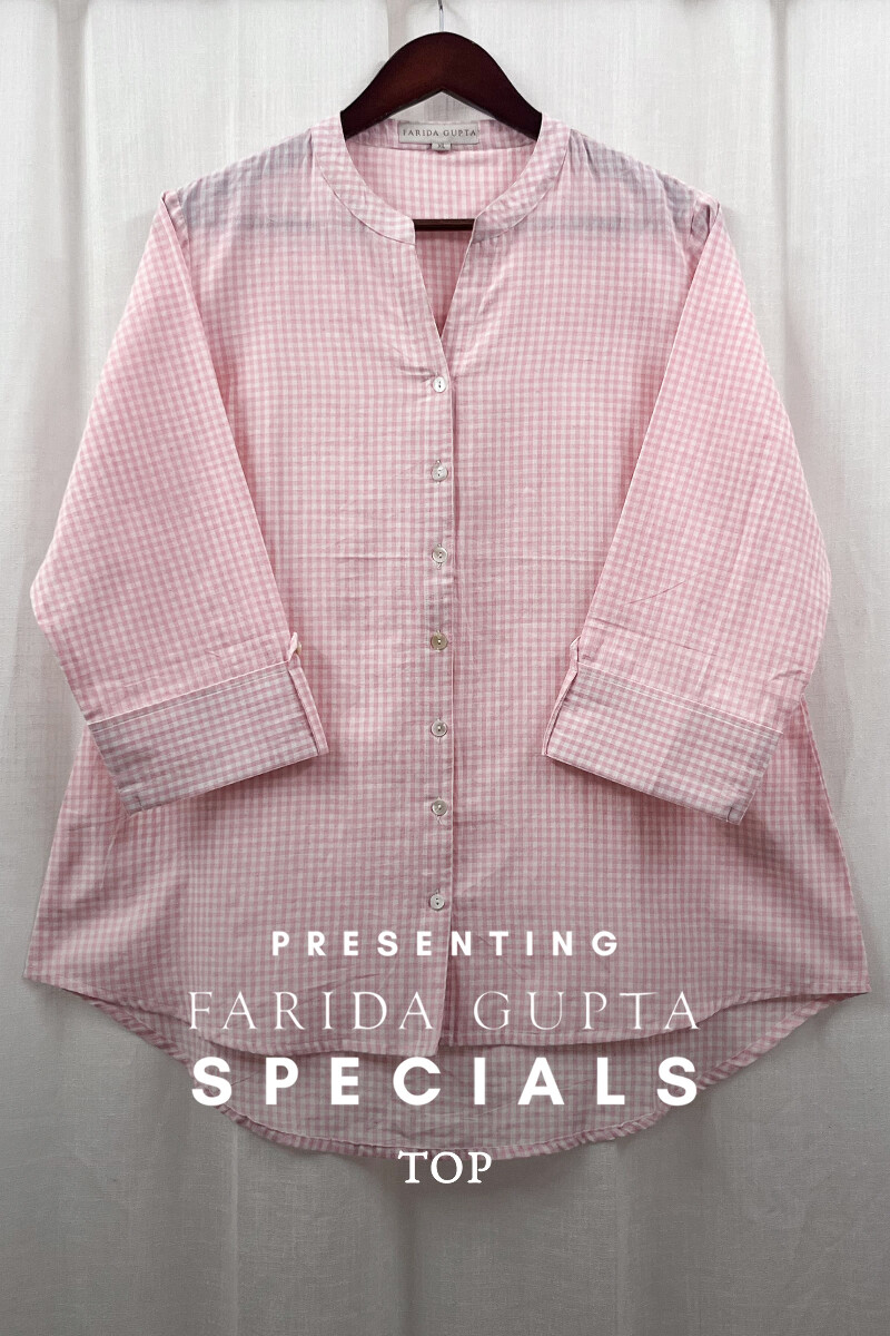 Pink Handcrafted Handloom Cotton Top