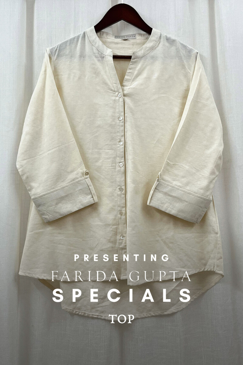 Cream Handcrafted Handloom Cotton Top