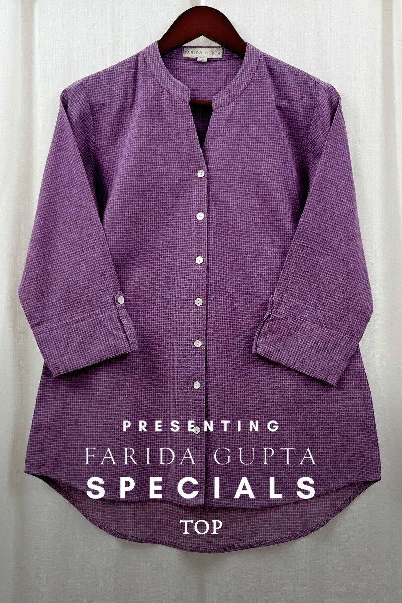 Purple Handcrafted Handloom Cotton Top