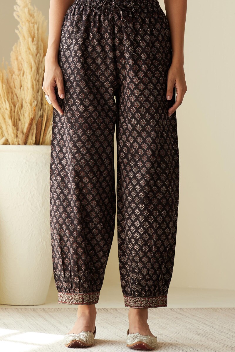 Bagru Hand Block-Printed Cotton Izhaar Pants