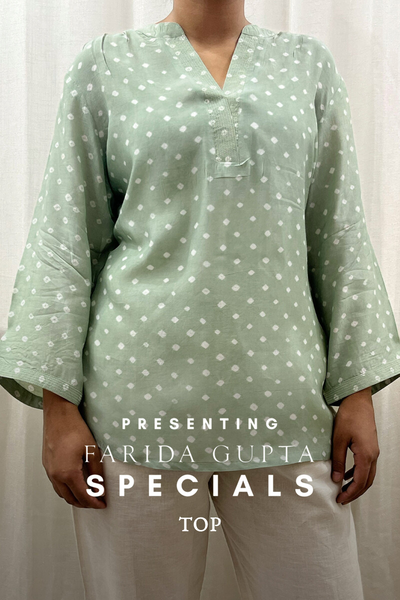 Bandhani Handcrafted Modal Top