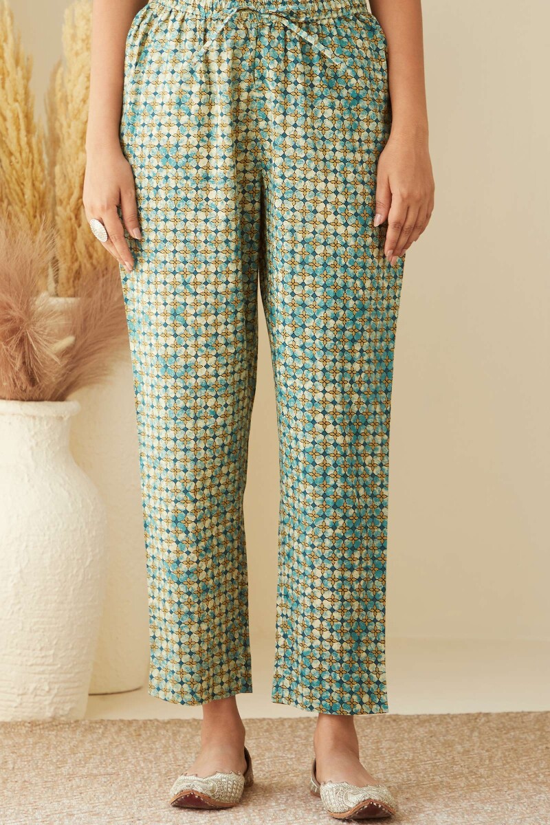 Bagru Hand Printed Cotton Narrow Pants
