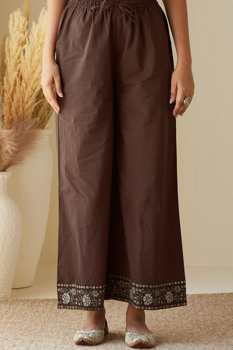 Brown Handcrafted Cotton Farsi