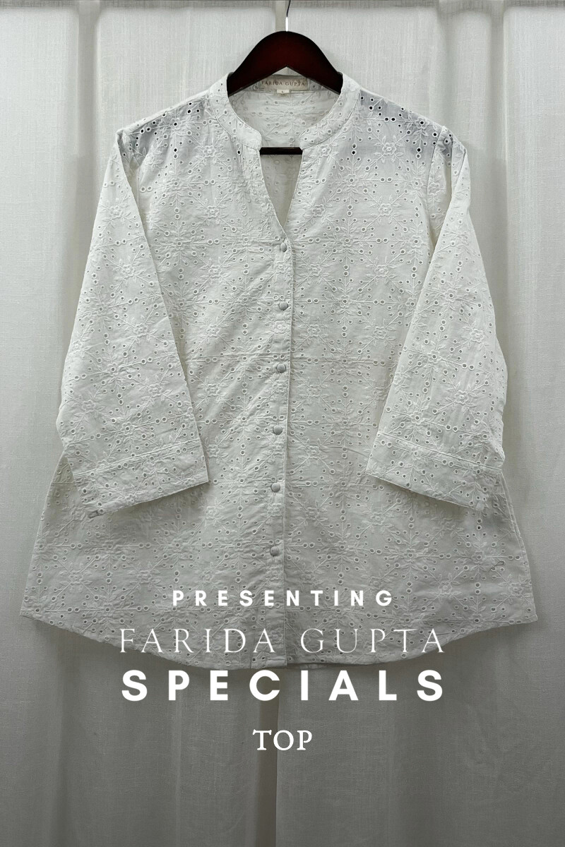 White Handcrafted Cotton Top