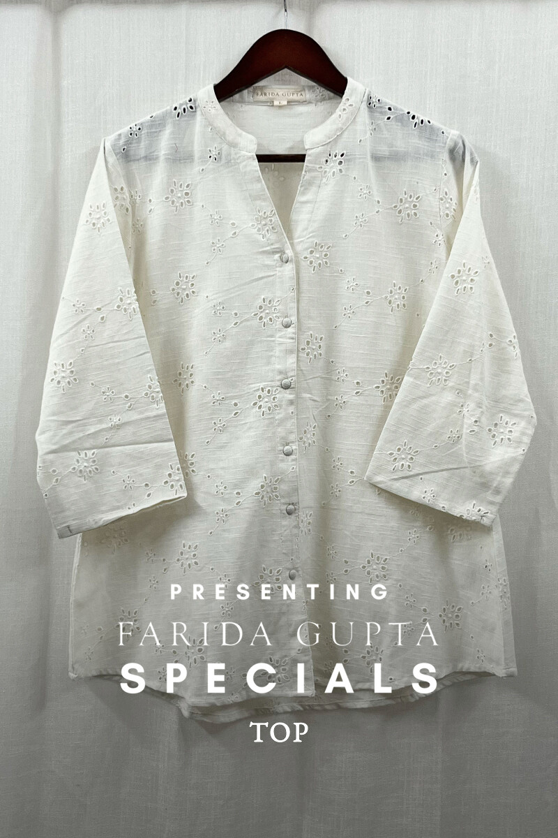 White Handcrafted Cotton Top