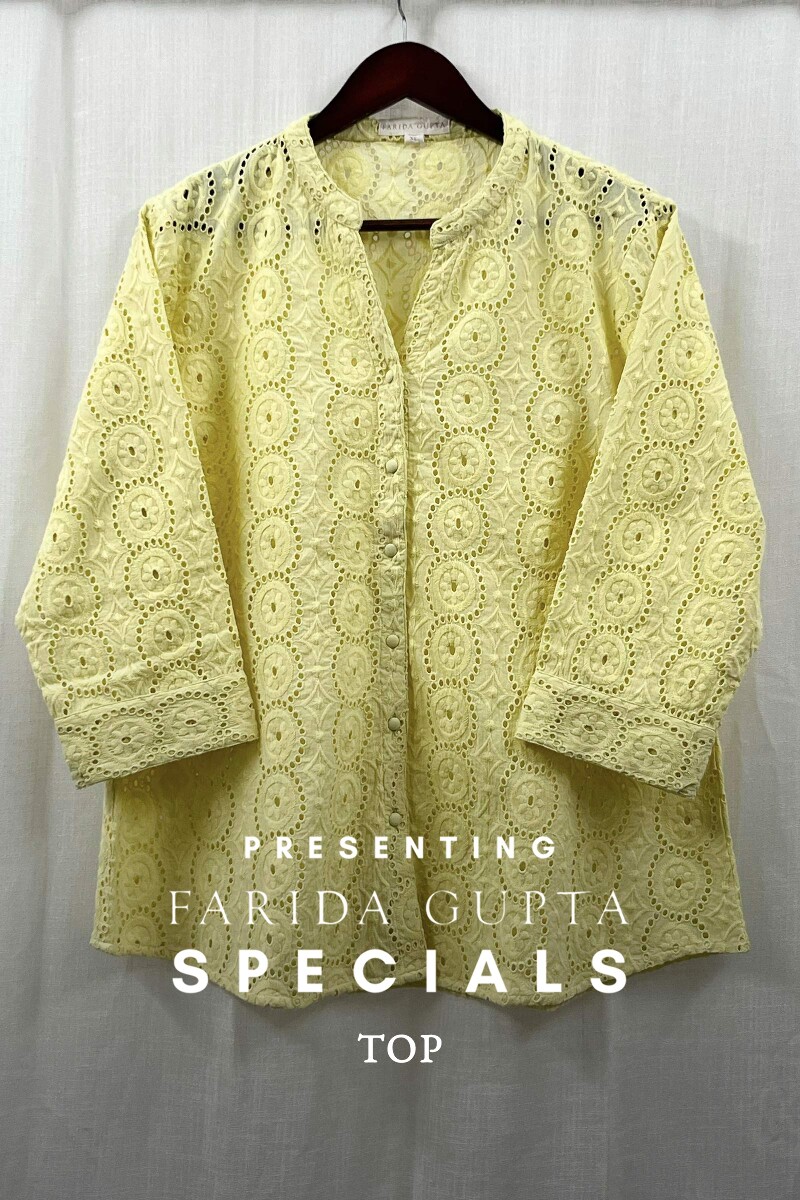 Light Yellow Handcrafted Cotton Top