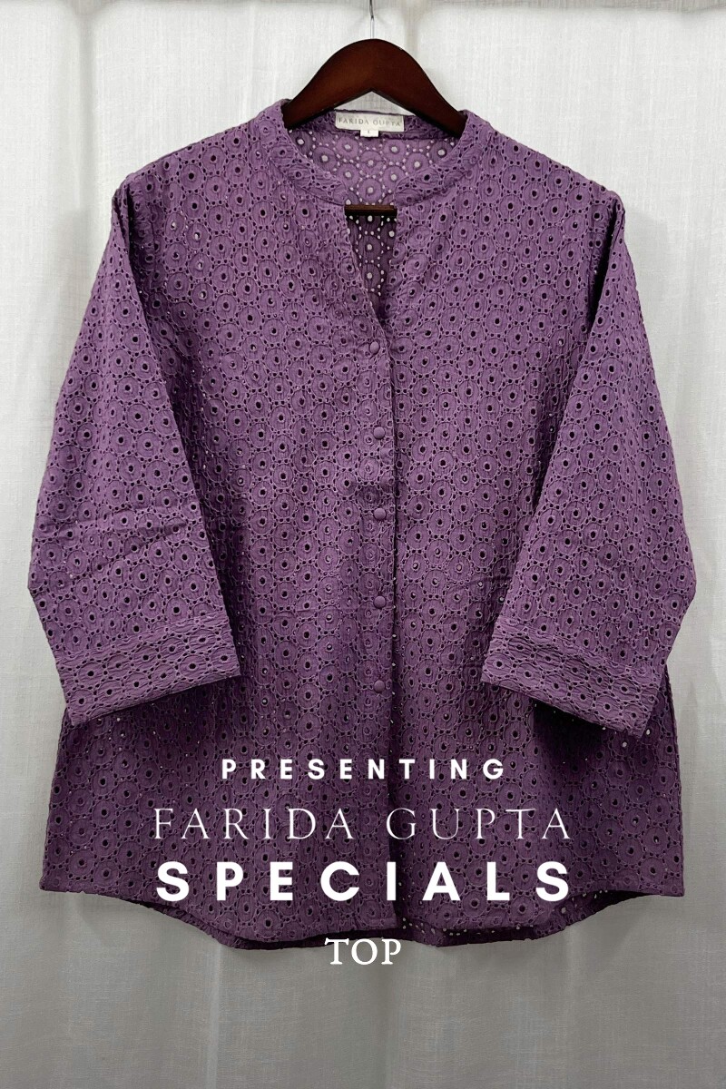 Purple Handcrafted Cotton Top