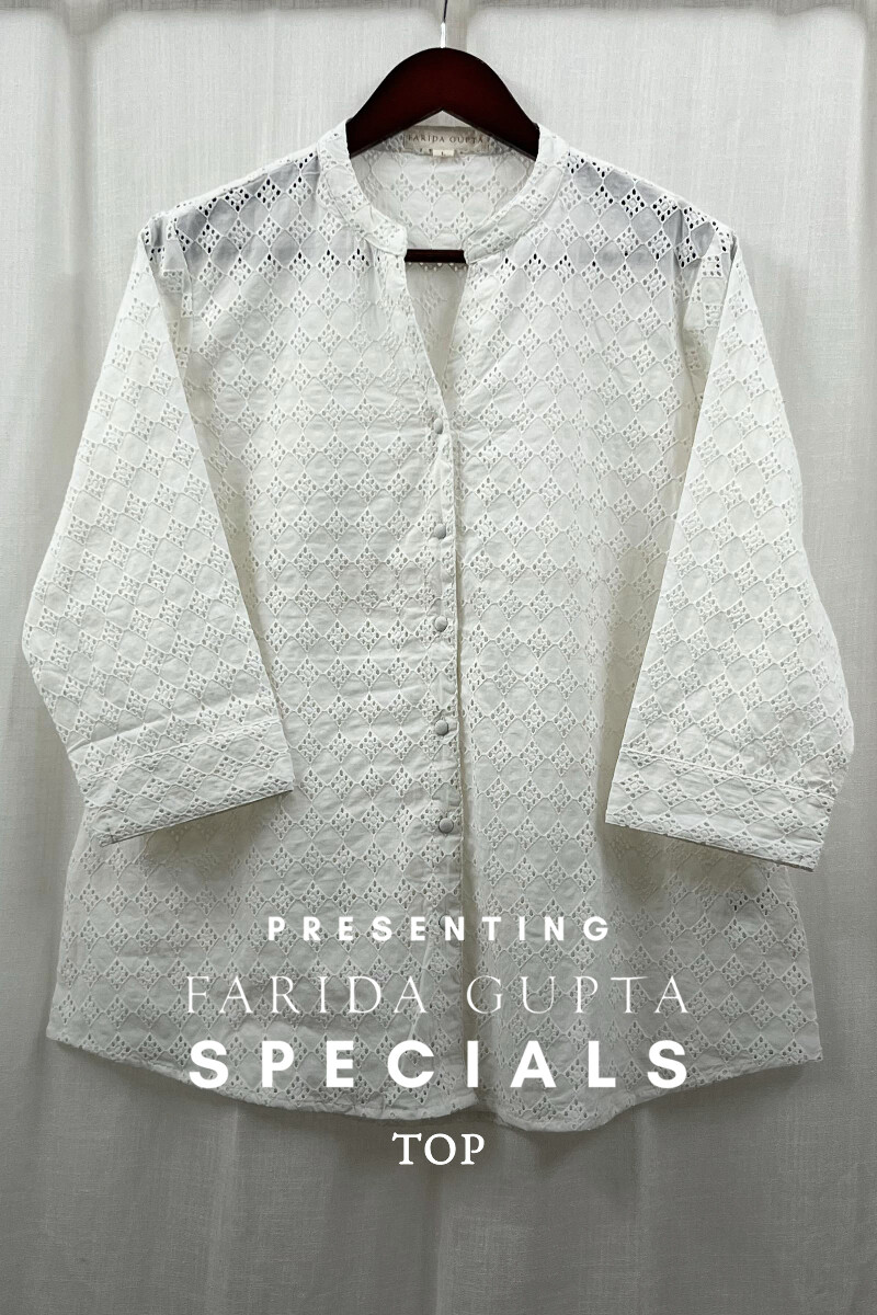 White Handcrafted Cotton Top