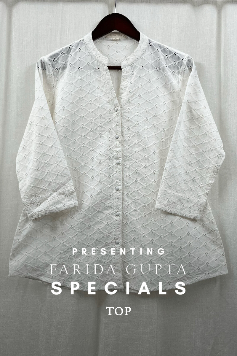 White Handcrafted Cotton Top
