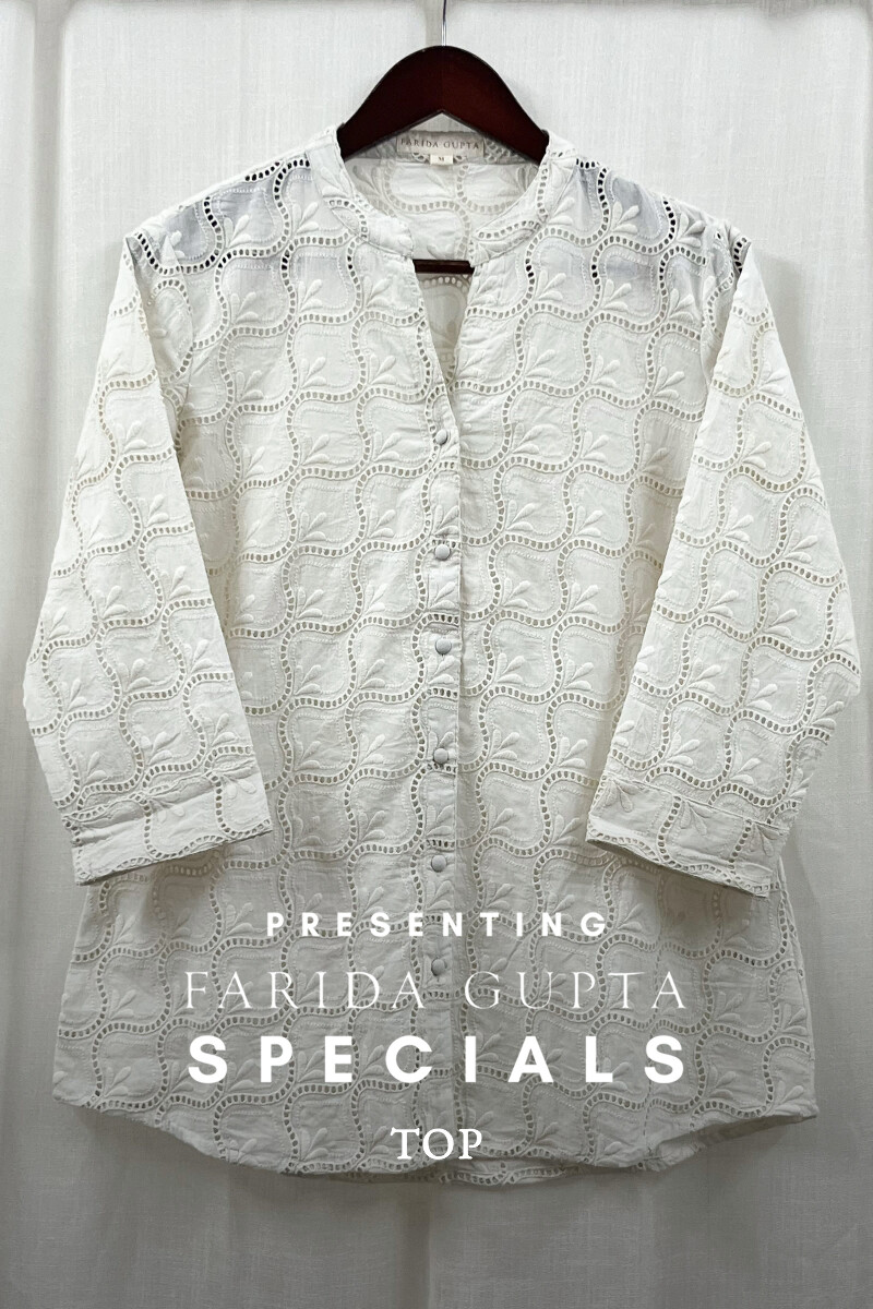 White Handcrafted Cotton Top