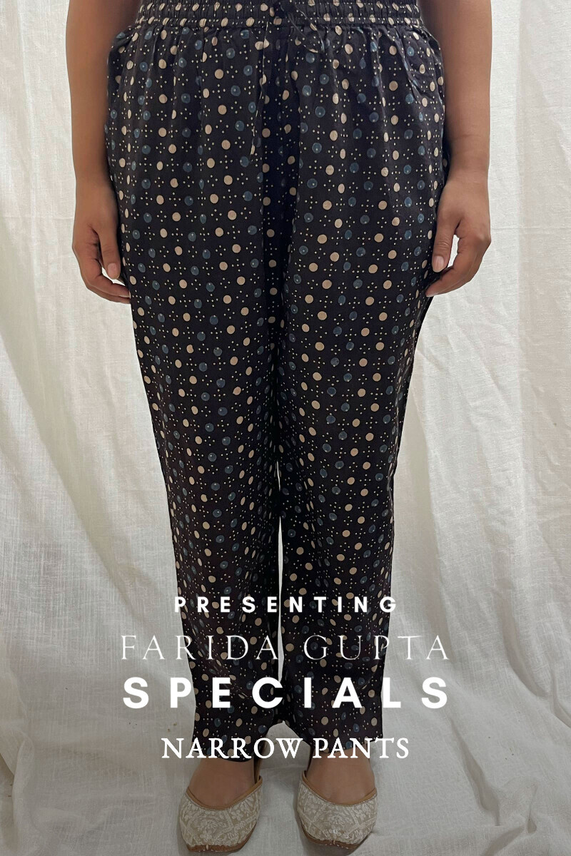 Ajrak Hand Block-Printed Cotton Narrow Pants