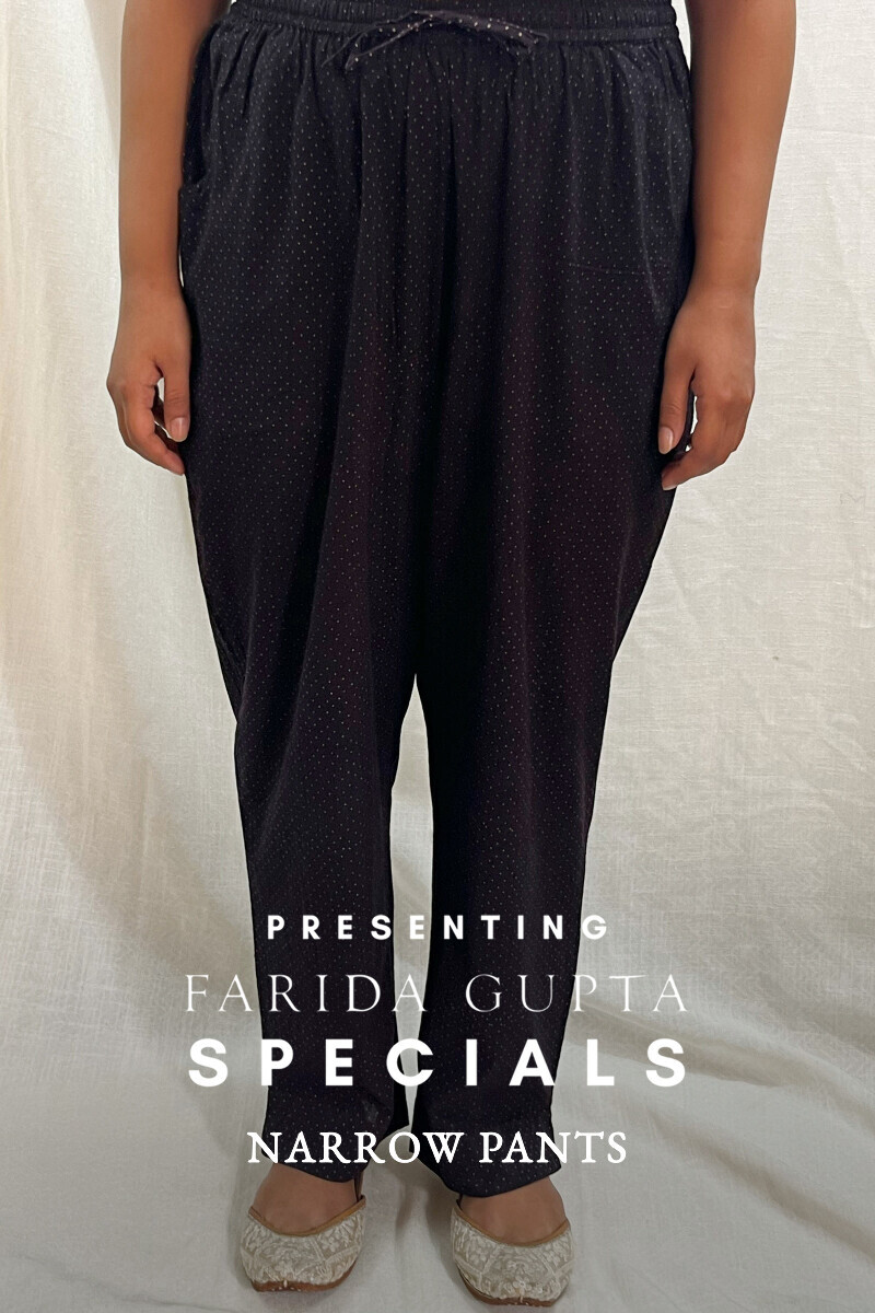 Ajrak Hand Block-Printed Cotton Narrow Pants