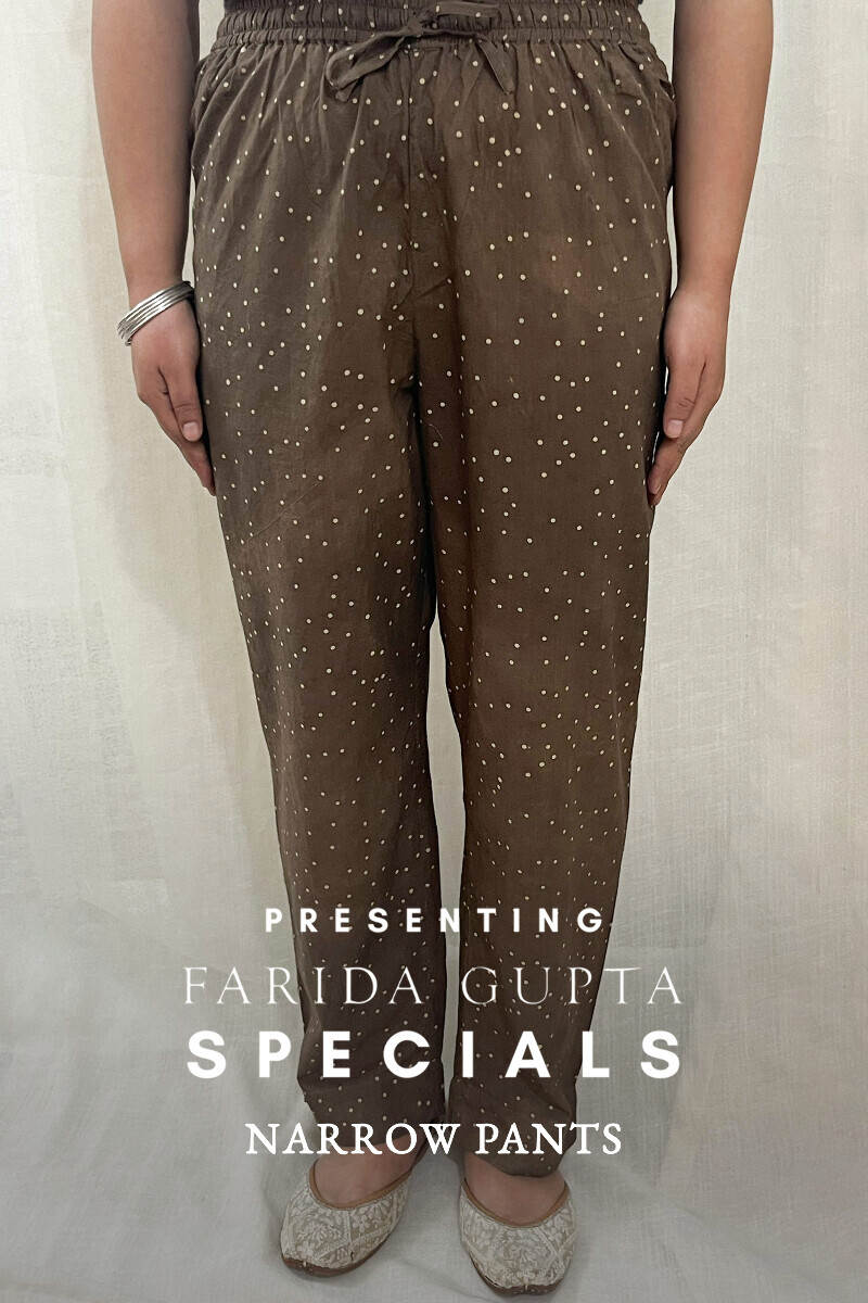 Ajrak Hand Block-Printed Cotton Narrow Pants