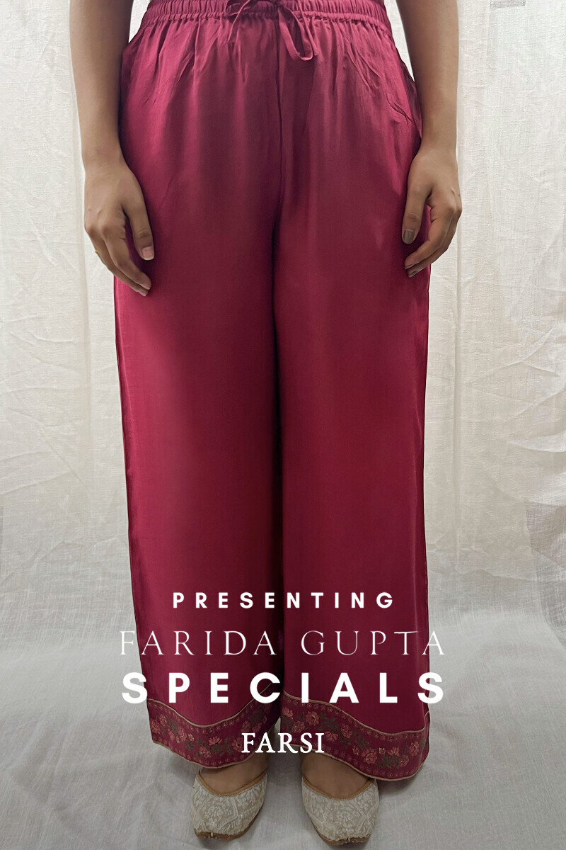 Maroon Handcrafted Modal Farsi