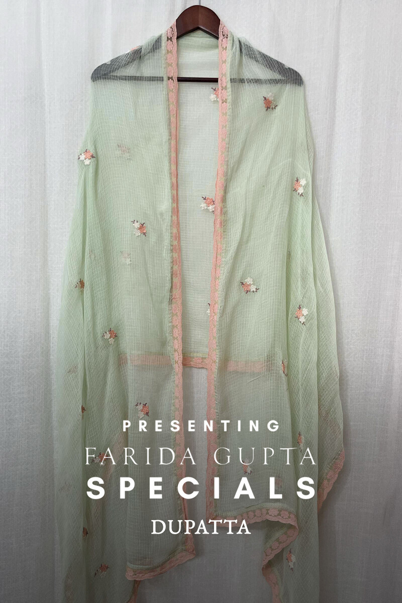 Green Handcrafted Kota Dupatta