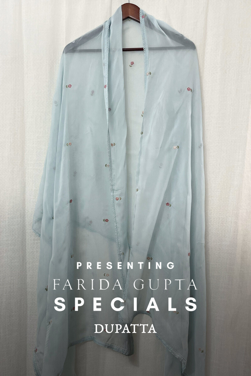 Blue Handcrafted Viscose Dupatta