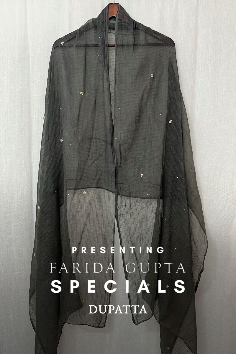 Brown Handcrafted Kota Dupatta