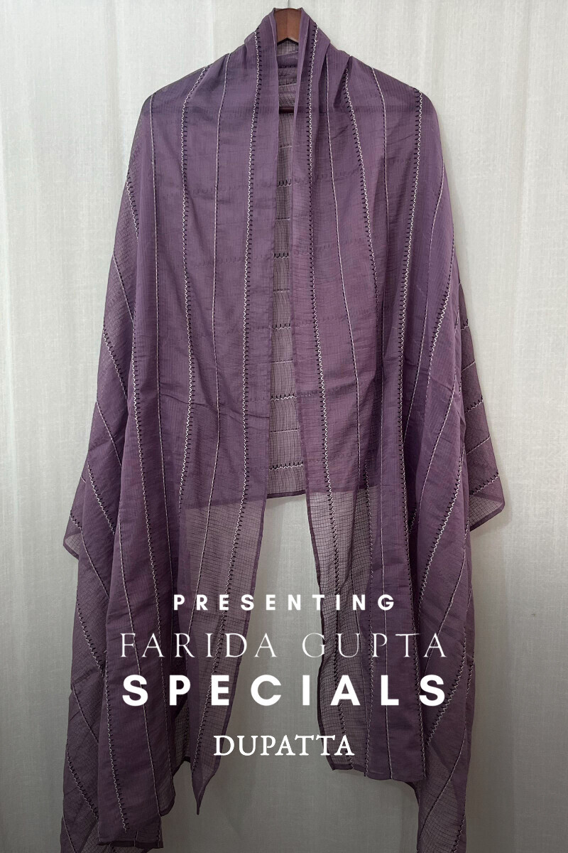Purple Handcrafted Kota Dupatta