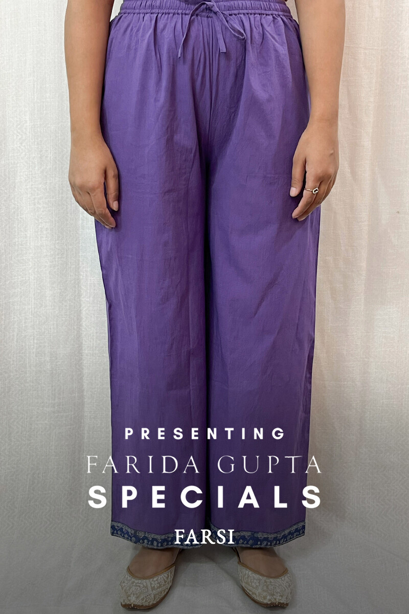 Purple Handcrafted Cotton Farsi