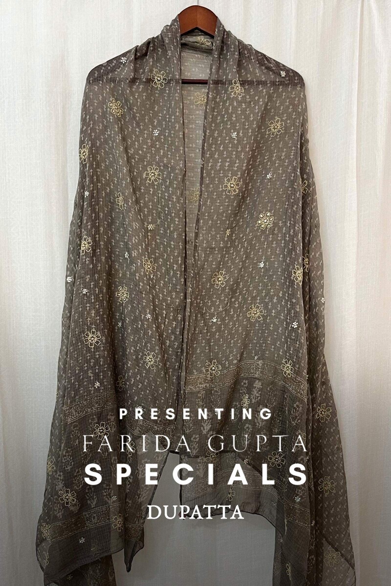Akola Hand Block-Printed Kota Dupatta