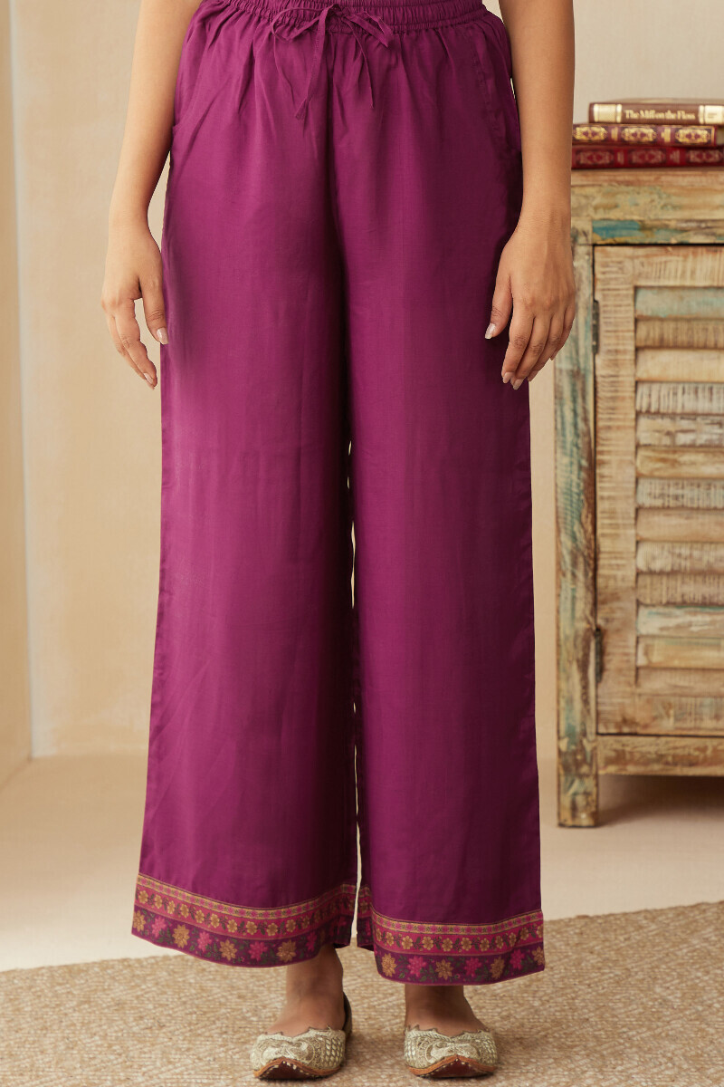Purple Handcrafted Viscose Farsi