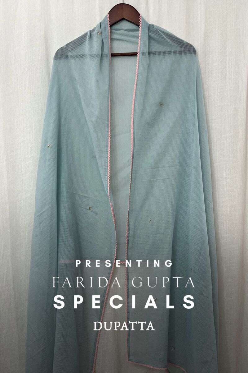 Blue Handcrafted Kota Dupatta