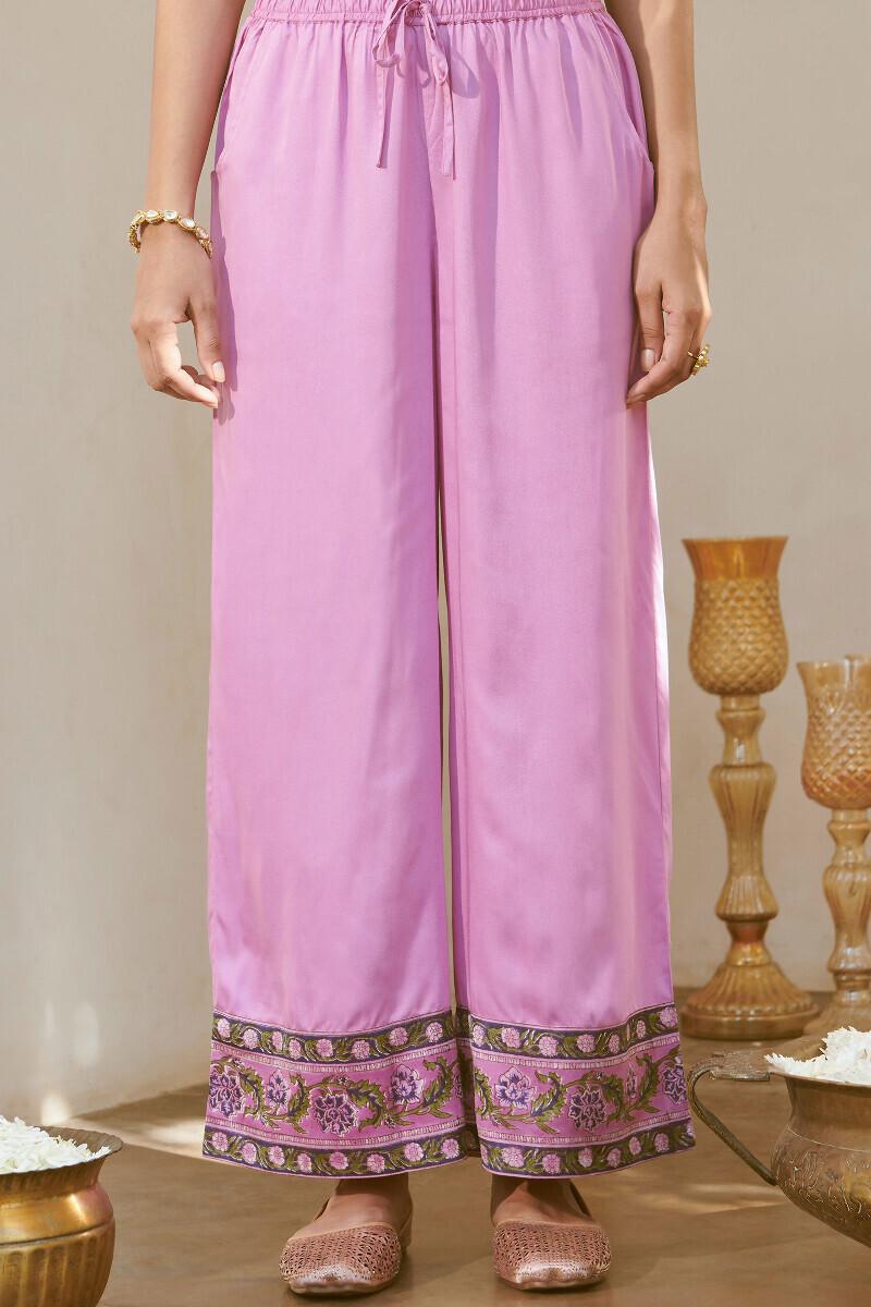 Purple Handcrafted Satin Farsi
