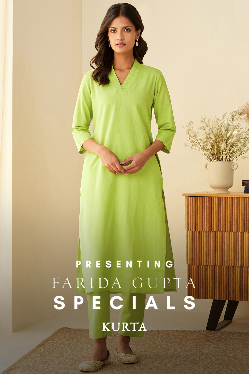 Handcrafted Cotton Straight Kurta