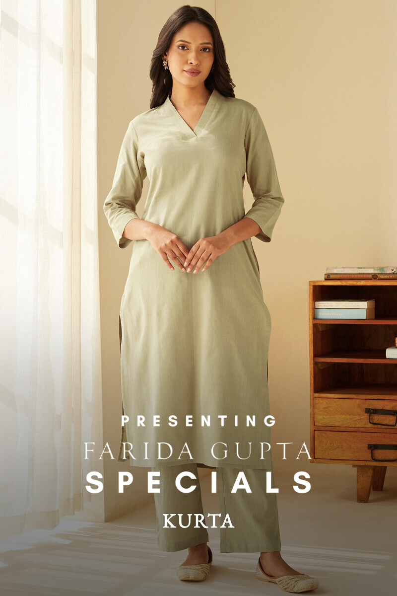 Handcrafted Cotton Straight Kurta