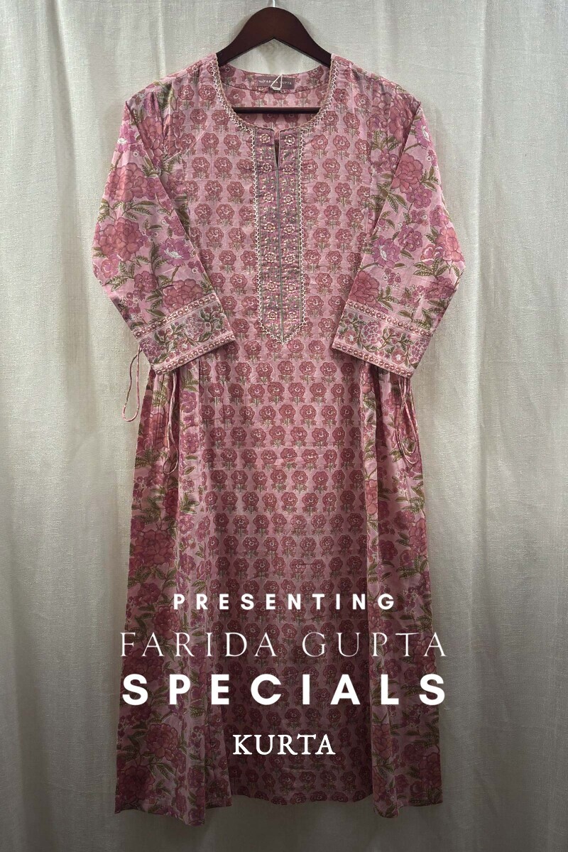 Handcrafted Cotton A Line Kurta